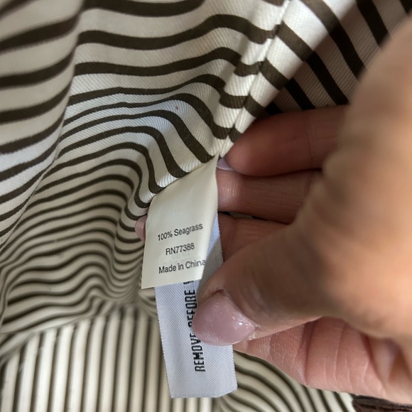 J. Crew Woven Straw Tote with Brown Handles - Picture 8 of 11